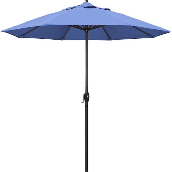 Unbranded 9 ft. Aluminum Pole Market Tilt Patio Umbrella in Blue