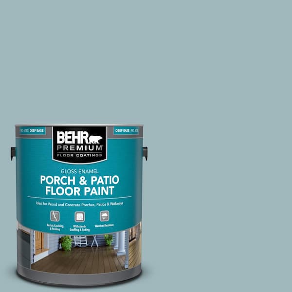 Behr Premium 1 Gal Pfc 51 Nautical Blue Gloss Enamel Interior Exterior Porch And Patio Floor Paint 670501 - Nautical Paint Colors Behr