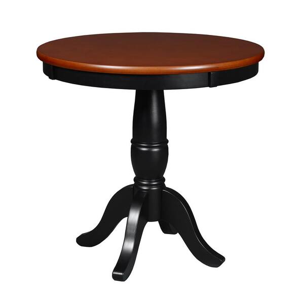 Niche Mod Cherry and Black Round Pedestal Table