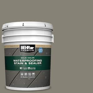 5 gal. #SC-144 Gray Seas Solid Color Waterproofing Exterior Wood Stain and Sealer