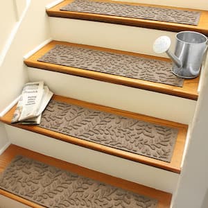 Aqua Shield Boxwood Camel 8.5 in. x 30 in. Stair Tread Covers (Set of 4)