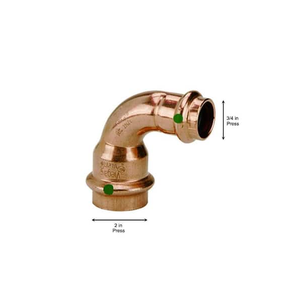 ProPress 1 in. x 3/4 in. Press Copper 90-Degree Reducing Elbow (10-Pack)