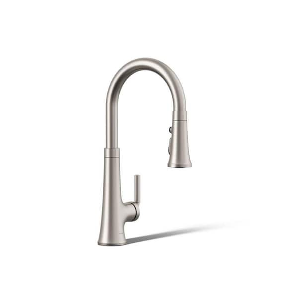 Tone Single Handle Pull Down Sprayer Kitchen Faucet in Vibrant Stainless
