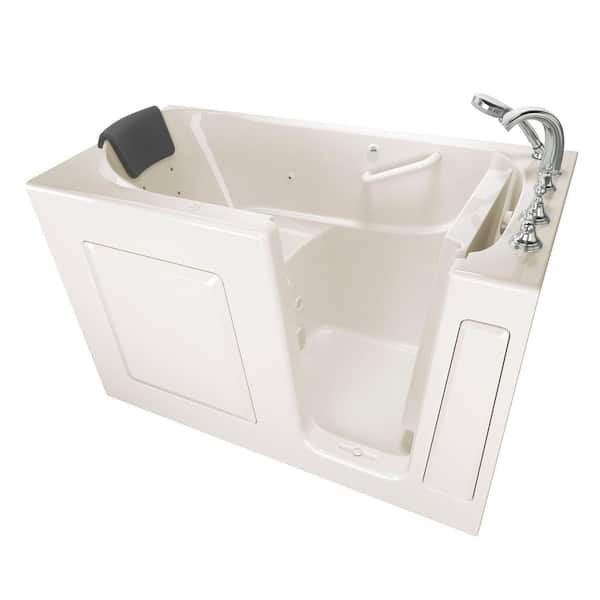 American Standard Gelcoat Premium Series 60 in. Right Hand Walk-In Whirlpool Bathtub in Linen
