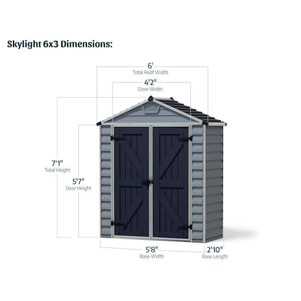 CANOPIA by PALRAM SkyLight 6 ft. W x 3 ft. D Resin Plastic Outdoor