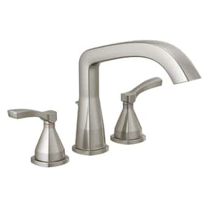 Stryke 2-Handle Deck Mount Roman Tub Faucet Trim Kit in Stainless (Valve Not Included)