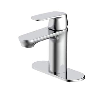 Foxton Single-Handle Single-Hole Bathroom Faucet in Chrome