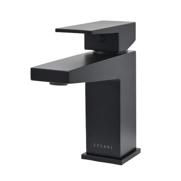 Lulani Boracay 1-Handle Single Hole Bathroom Faucet in Matte Black
