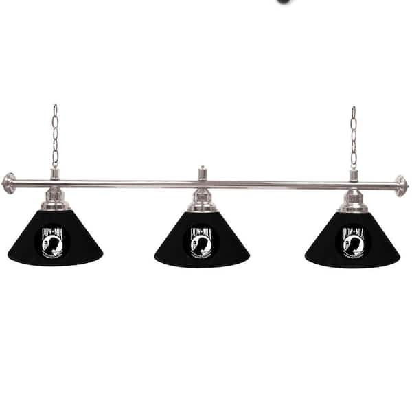 Trademark Global POW 3-Light Black Billiard Lamp
