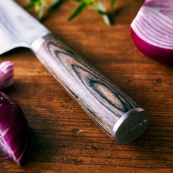 GreenPan Bobby Flay 3 Pc Stainless Steel Partial Tang Wood and