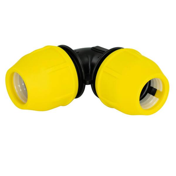 IPS DR 11 Underground Yellow Poly Gas Pipe 90-Degree Elbow HOME-FLEX 1/2 in 