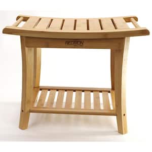 Bamboo Shower Bench with Side Handles