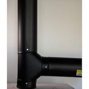 6 in. Black Stove Pipe Round Tee