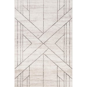 Marian Modern Crossroads Beige 4 ft. x 6 ft. Area Rug