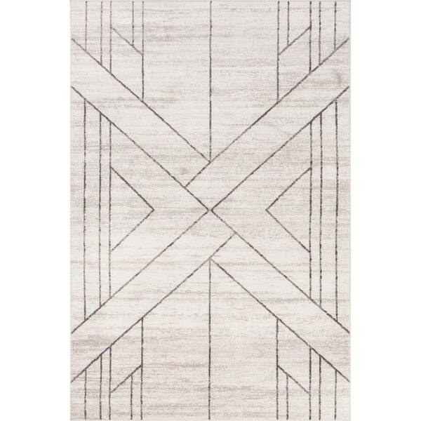 nuLOOM Marian Modern Crossroads Beige 8 ft. x 10 ft. Area Rug