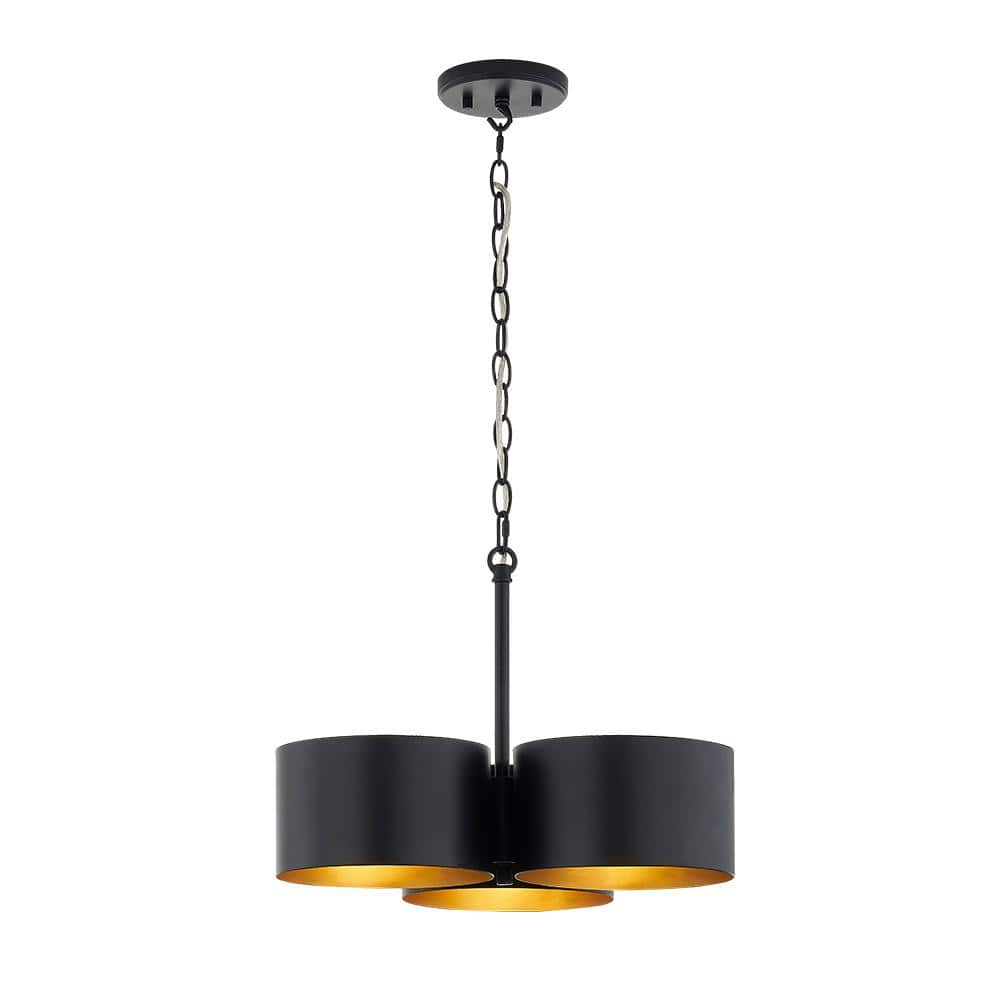 3LT/3 Shade Pendant matte black, aged brass inside price history on PriceWatchPro