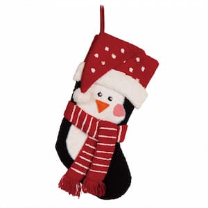 19 in. L 3D Penguin Hooked Stocking