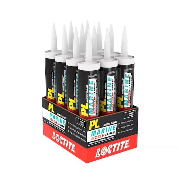 Loctite PL Marine Fast Cure 10 oz. Polyether Adhesive Sealant White Cartridge (12 pack)