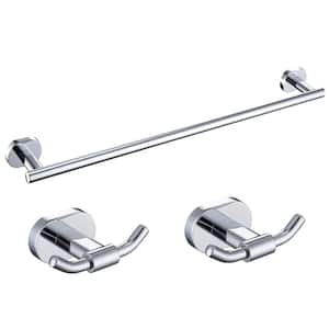 3 -Piece Bath Hardware Set with Mounting Hardware in Polished Chrome