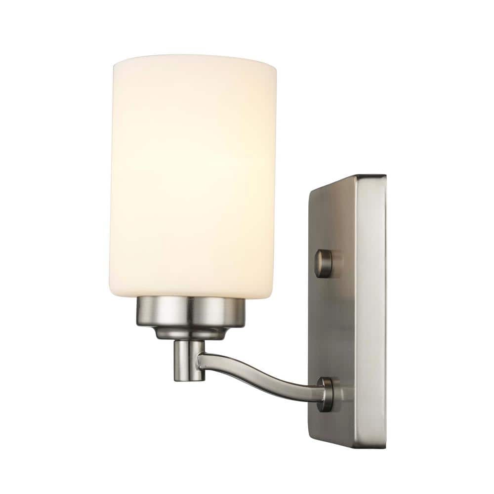 Nickel Dimmable 9" Direct Wired Electric Sconce