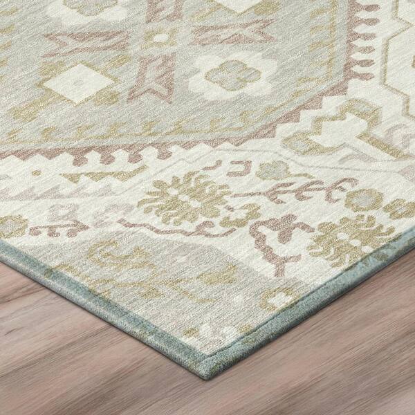 Chantille Machine Washable Indoor/Outdoor Abstract ACN3103 Ivory 5 ft. x 7 ft. 6 in. Area Rug