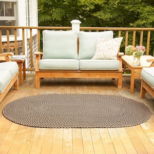 Westport Shadow Tweed 2 ft. x 3 ft. Oval Indoor/Outdoor Braided Area Rug