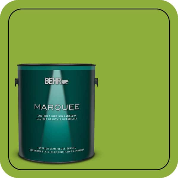 BEHR MARQUEE 1 gal. #420B-6 New Green Semi-Gloss Enamel Interior Paint & Primer