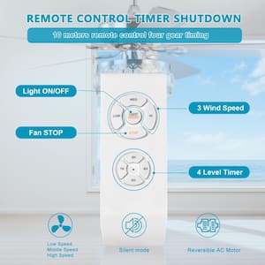 52 in. indoor Chrome Ceiling Fan with Remote Control and Reversible Motor