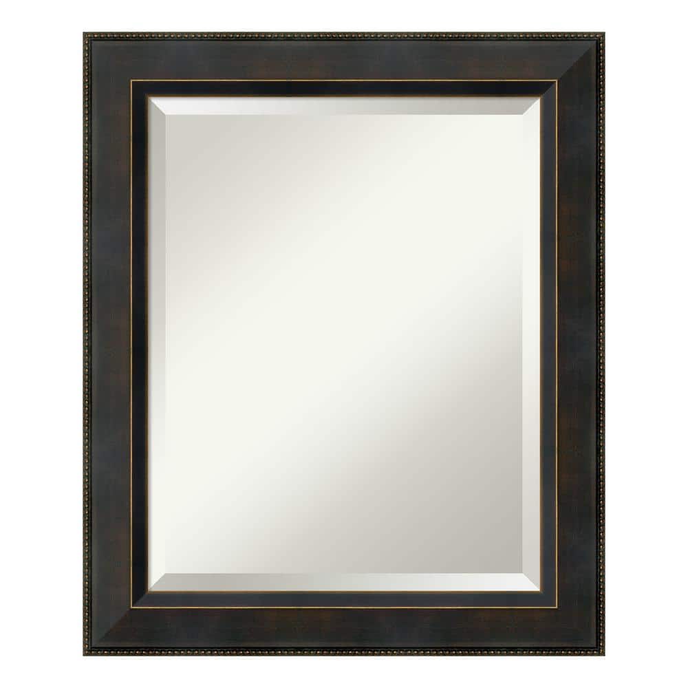 Signore Bronze 20.25 in. x 24.25 in. Beveled Rectangle Wood Framed Bathroom