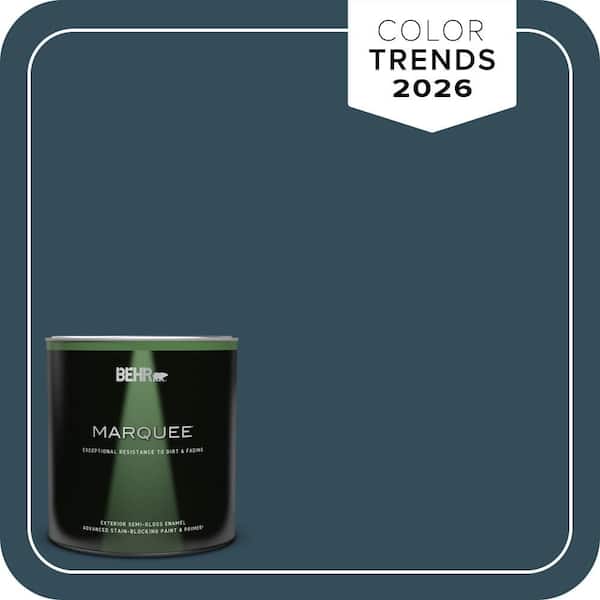 BEHR MARQUEE 1 qt. Home Decorators Collection #HDC-CL-28 Nocturne Blue Semi-Gloss Enamel Exterior Paint & Primer