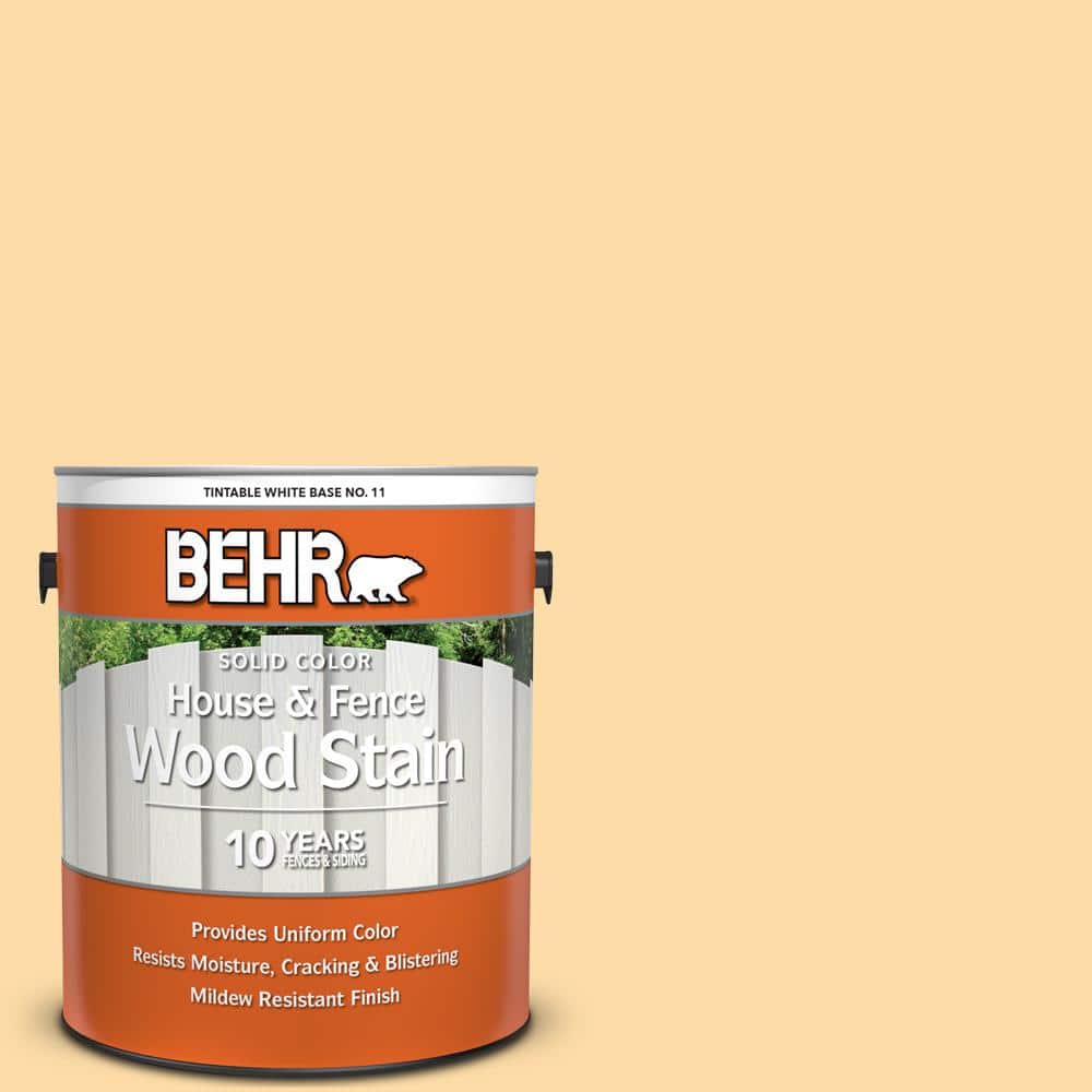 1 gal. #300A-3 Melted Butter Solid Color House and Fence Exterior Wood Stai