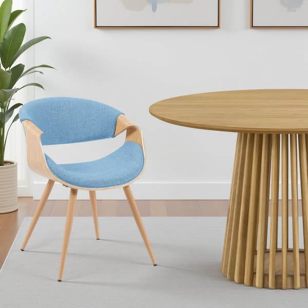 Butterfly Light Blue/Oak Upholstered Dining Chair