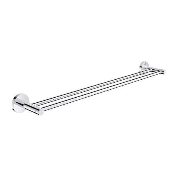 GROHE Essentials 24 in. 2-Bar Double Towel Bar in StarLight Chrome