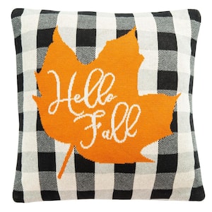 Hello Leaf Multi 18 in. x 18 in. Throw Pillow