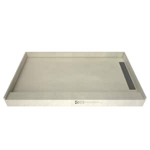 WonderFall Trench 32 in. x 48 in. Single Threshold Shower Base with Right Drain and Tileable Trench Grate