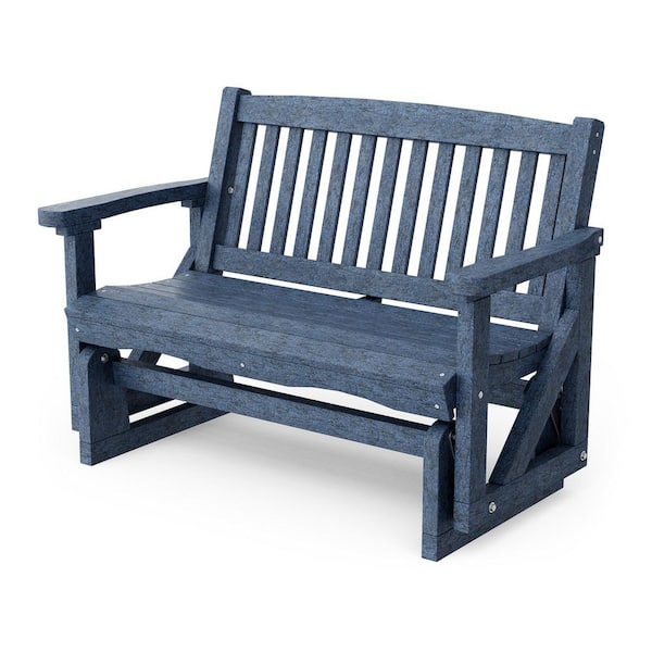 Wildridge Classic 2-Person Patriot Blue Plastic Outdoor Mission Glider