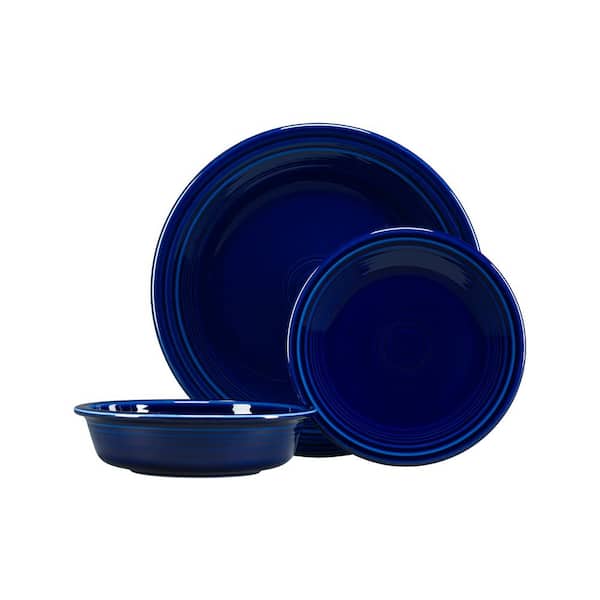 Fiesta 3-Piece Casual Cobalt blue Ceramic Dinnerware Set (Service for 1)
