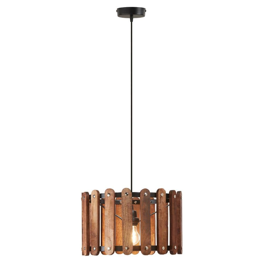 Brown wooden hanging lamp outlet