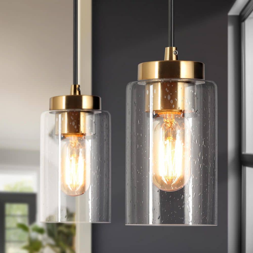 ピアス Z BOX Zevni 4.7 in. 1-Light Brass Gold Mini Pendant Light, Cylinder