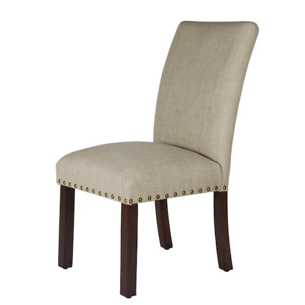 Homepop Michele Parsons Light Tan Upholstered Dining Chairs with