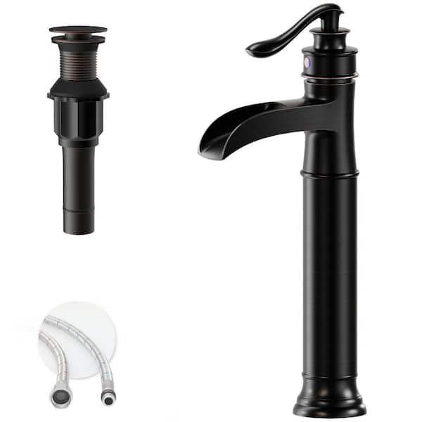 Single Hole Single Handle Bathroom Vessel Sink Faucet in Oil Rubbed Bronze