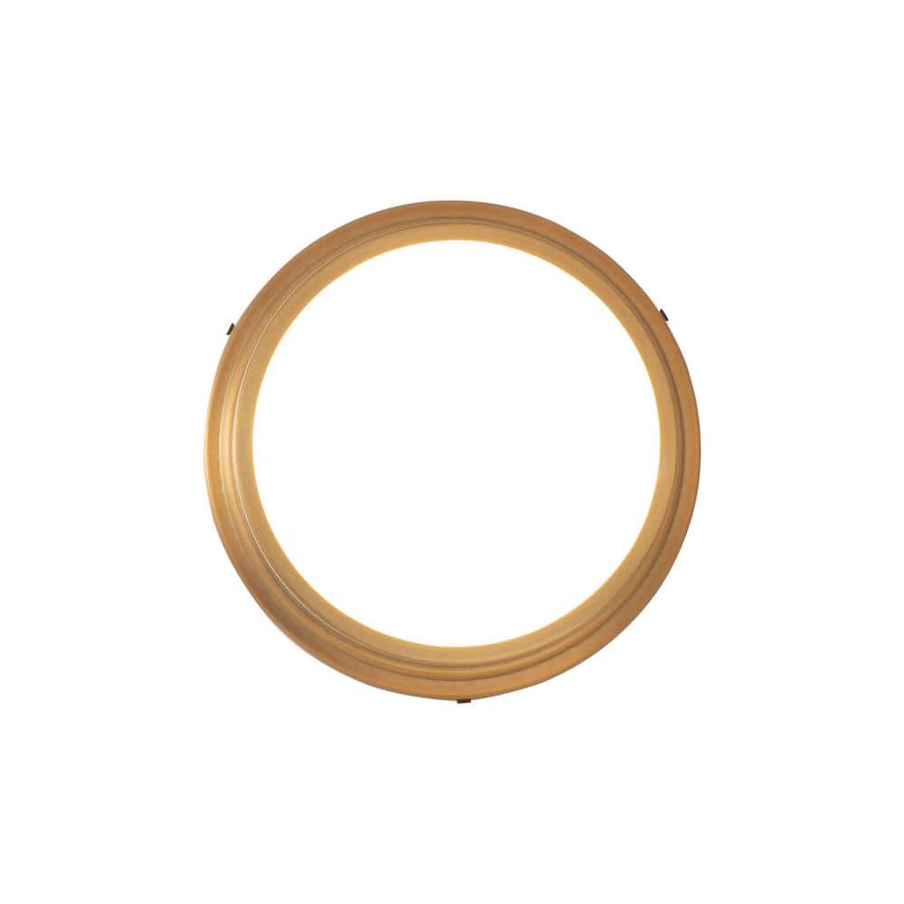 York 8" Aged Brass LED Flush Mount Light