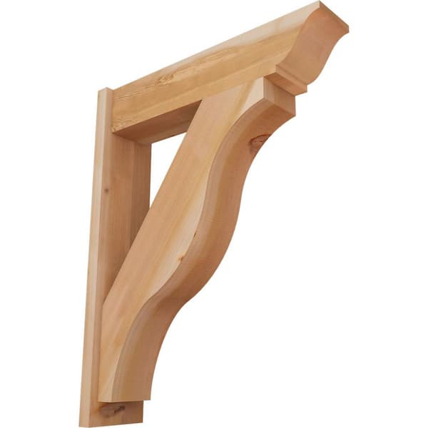 Ekena Millwork 8 in. x 38 in. x 30 in. Western Red Cedar Fuston Traditional Smooth Outlooker