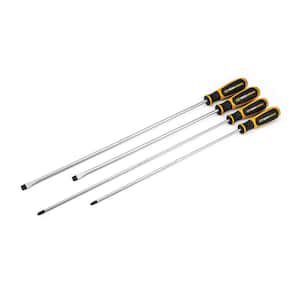 4 Pc. Phillips/Slotted Dual Material Screwdriver Set