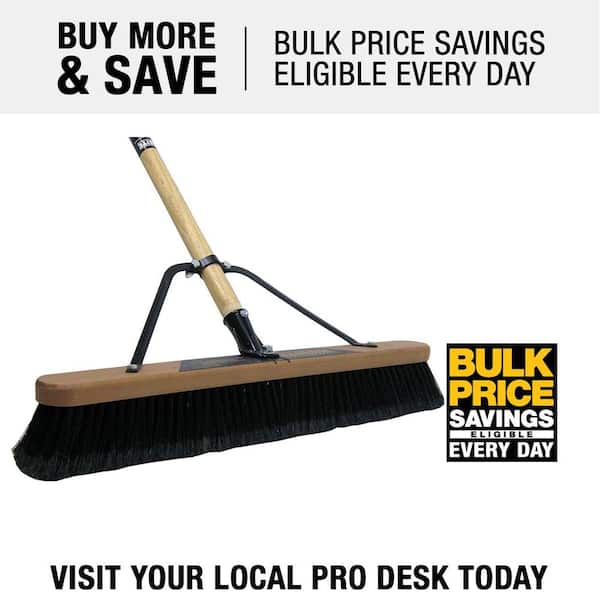 Job Site 24 in. Smooth Surface Push Broom (2-Pack)