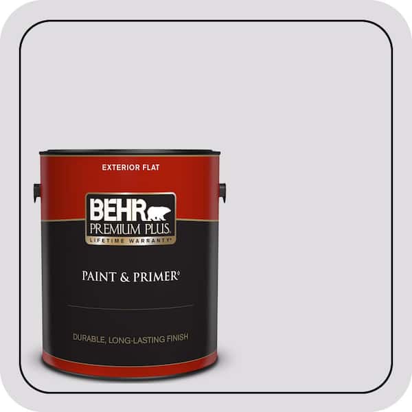 BEHR PREMIUM PLUS 1 gal. #660E-1 Lavender Lace Flat Exterior Paint & Primer
