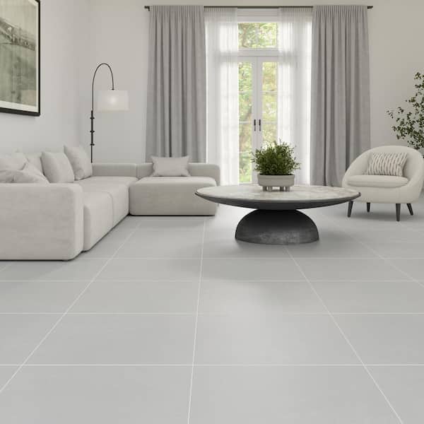Cohesion Light Grey 24 in. x 24 in. Color Body Porcelain Floor and Wall Tile (11.51 sq. ft. /case)