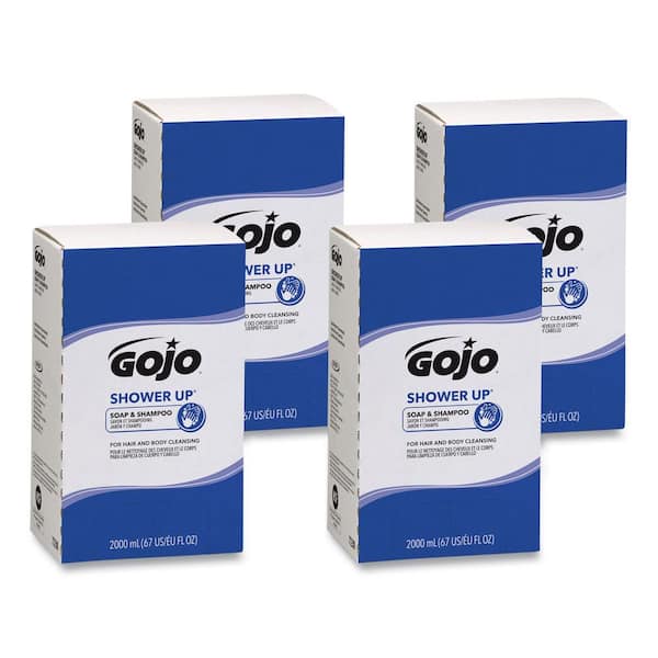 GoJo 2000 ml Refill Rose Colored Pleasant Scent Shower Up Soap and Shampoo (4/Carton)