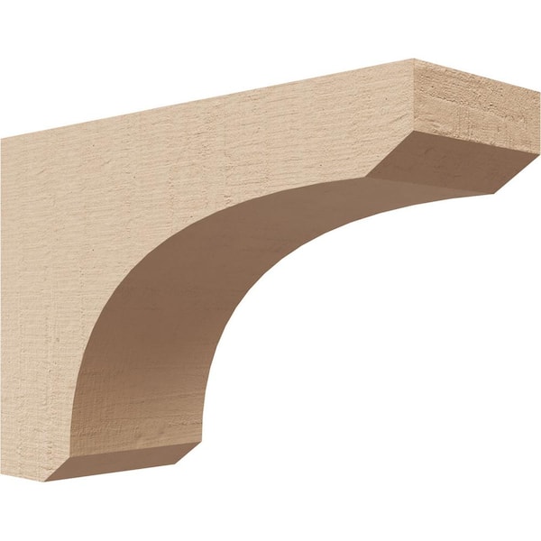 Ekena Millwork 2 in. x 4 in. x 6 in. Series 3 Classic Legacy Rough Cedar Woodgrain Timberthane Polyurethane Corbel, Primed Tan
