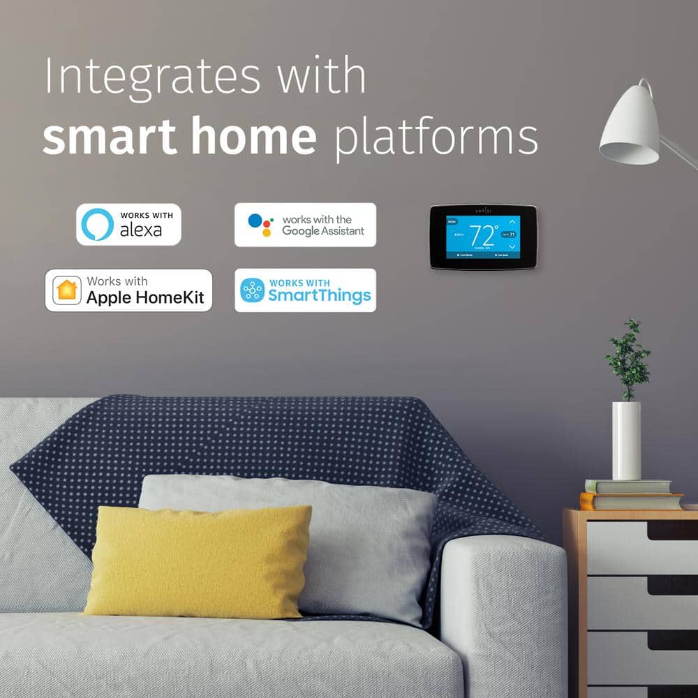 Sensi Black Touchscreen Wi-Fi Smart Thermostat with Remote Programming